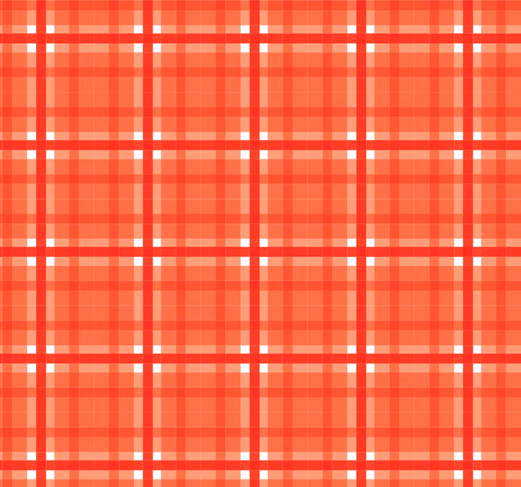 Rødt gingham mønster rullegardin kjøkken - Tenstickers