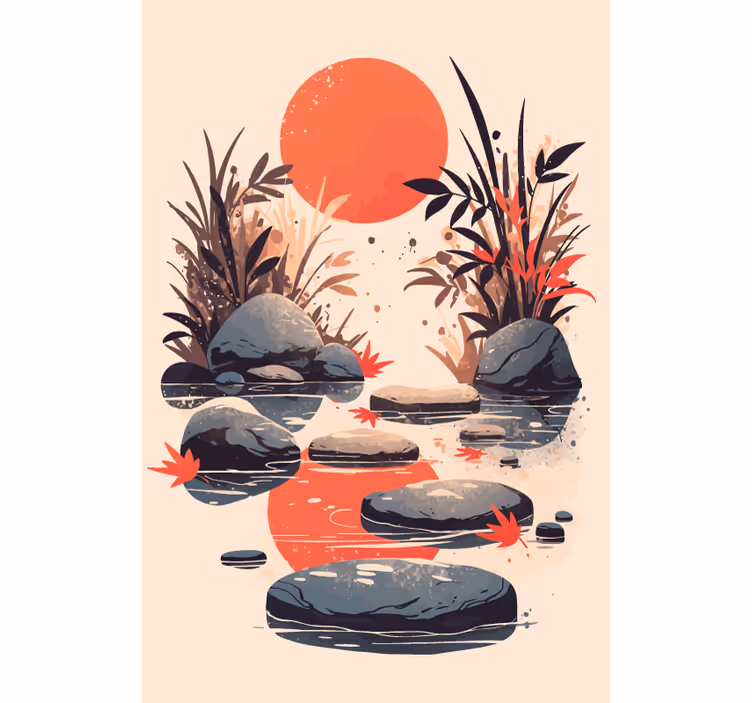 Inspirasjon i japansk stil rullegardin bad - Tenstickers
