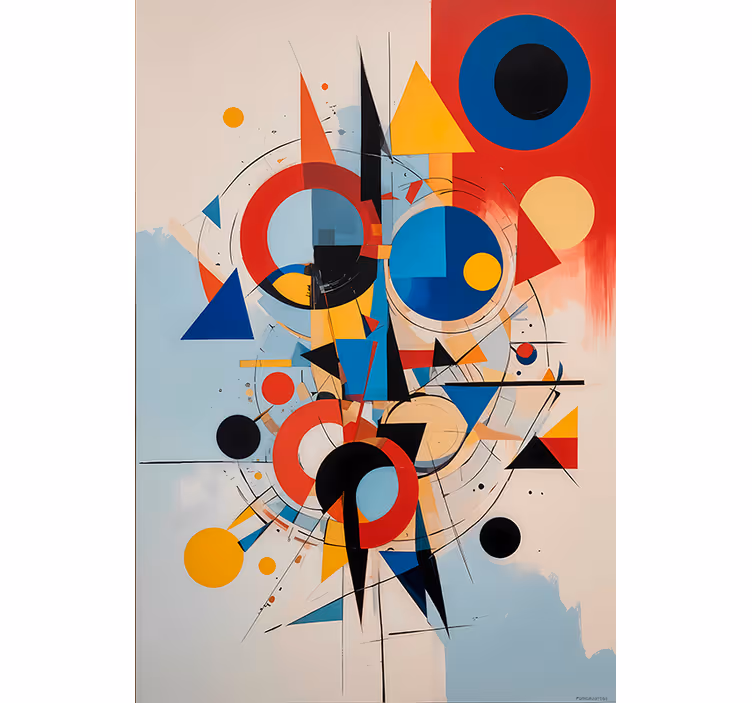 Geometrisk maling rullegardin tegning - Tenstickers