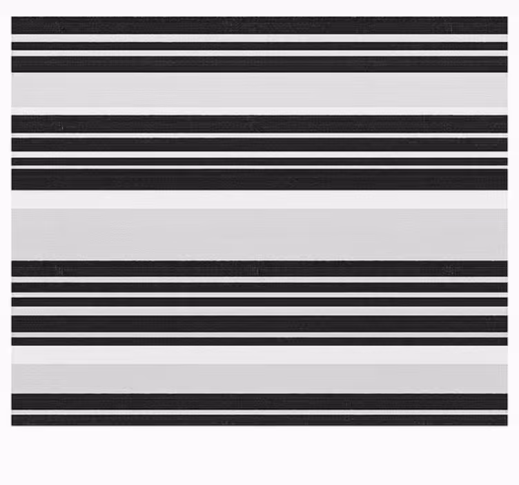 righe bianco nero rullegardin bad - Tenstickers