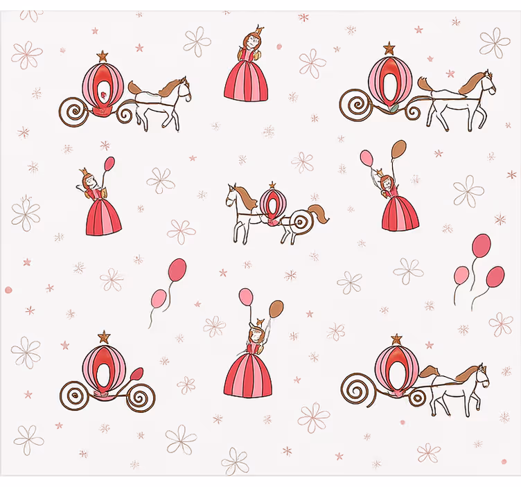 Fe-prinsesse rullegardin barn - Tenstickers