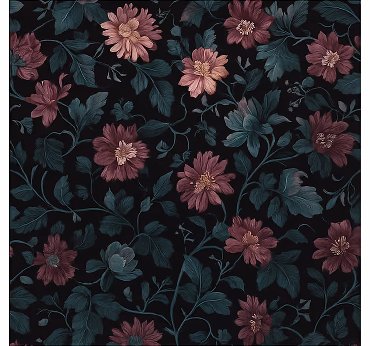 Mørke vintage botaniske dufter rullegardin hjemmekontor - Tenstickers