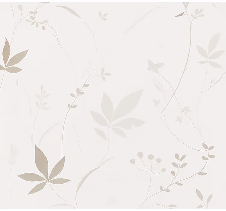 Minimalistisk blomstermønster rullegardin gang - Tenstickers