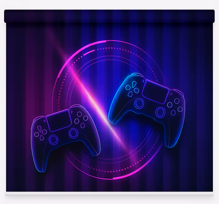Neon clash-spillkontrollere rullegardin nerdere - Tenstickers