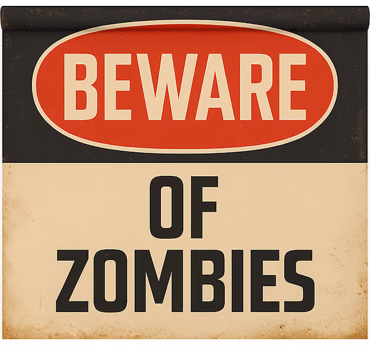 Pass deg for zombier rullegardin nerdere - Tenstickers