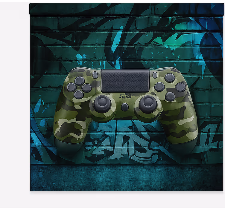 Camo graffiti spillkontroller rullegardin nerdere - Tenstickers