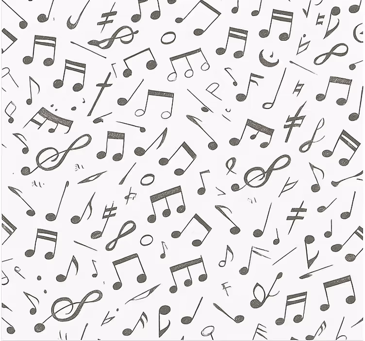 Musikknotater mønster rullegardin ungdom - Tenstickers