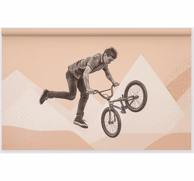 Bmx-stunt-action rullegardin ungdom - Tenstickers