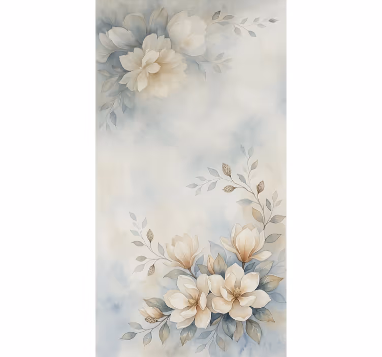 Akvarell, elegante blomster rullegardin ungdom - Tenstickers