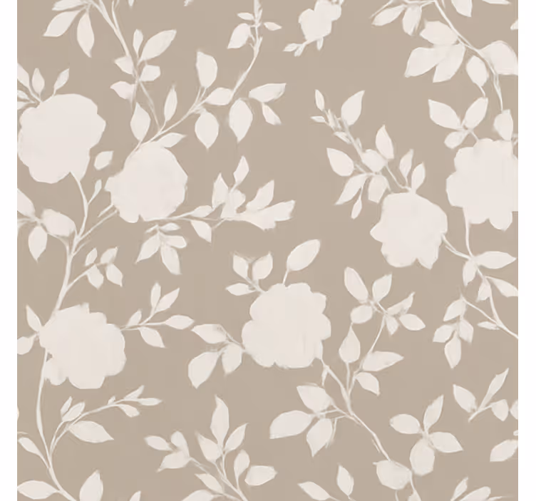 Beige grasiøse blomster rullegardin ungdom - Tenstickers