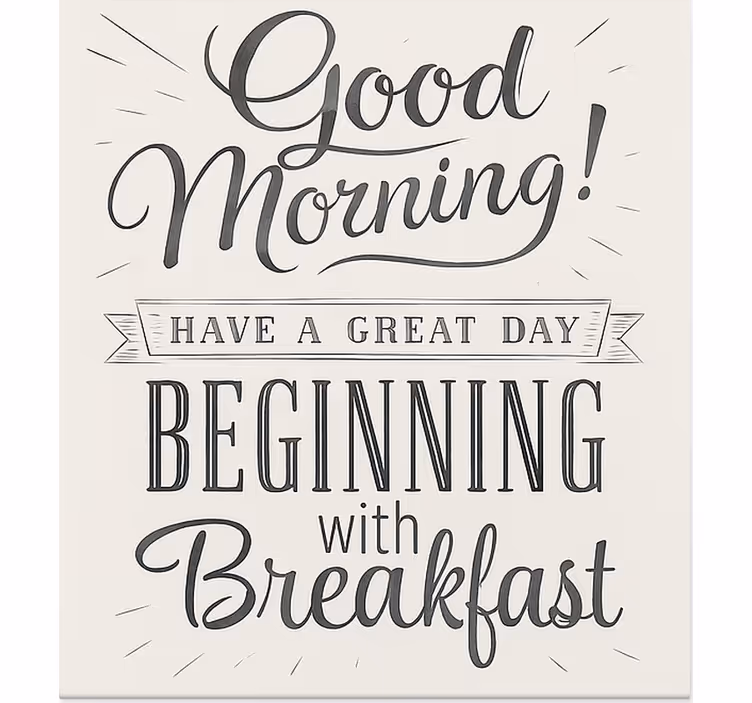 God morgen frokost rullegardin spiserom - Tenstickers