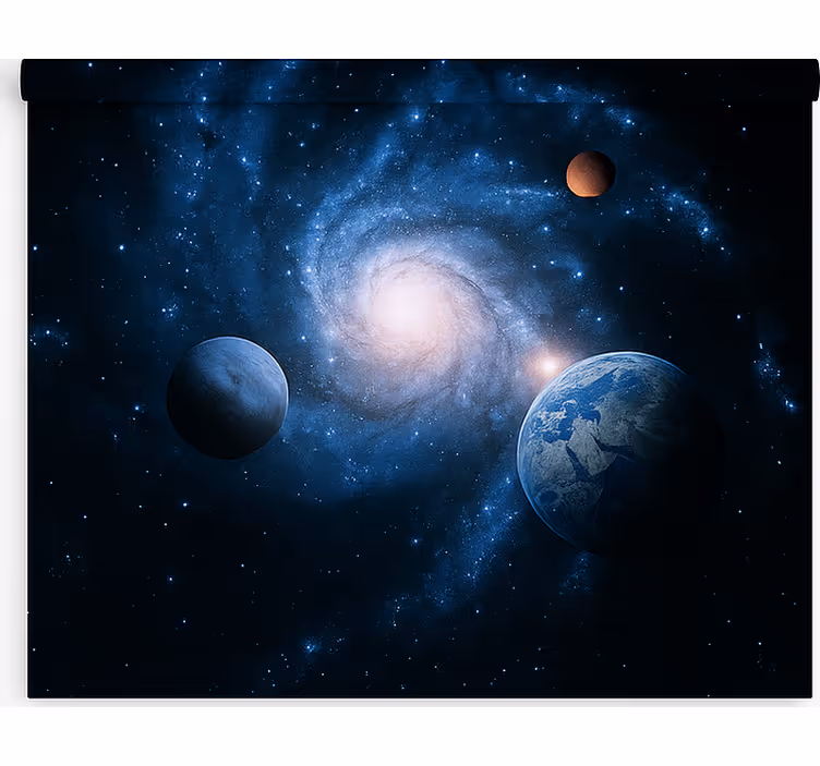 Kosmisk spiralgalakse rullegardin ungdom - Tenstickers