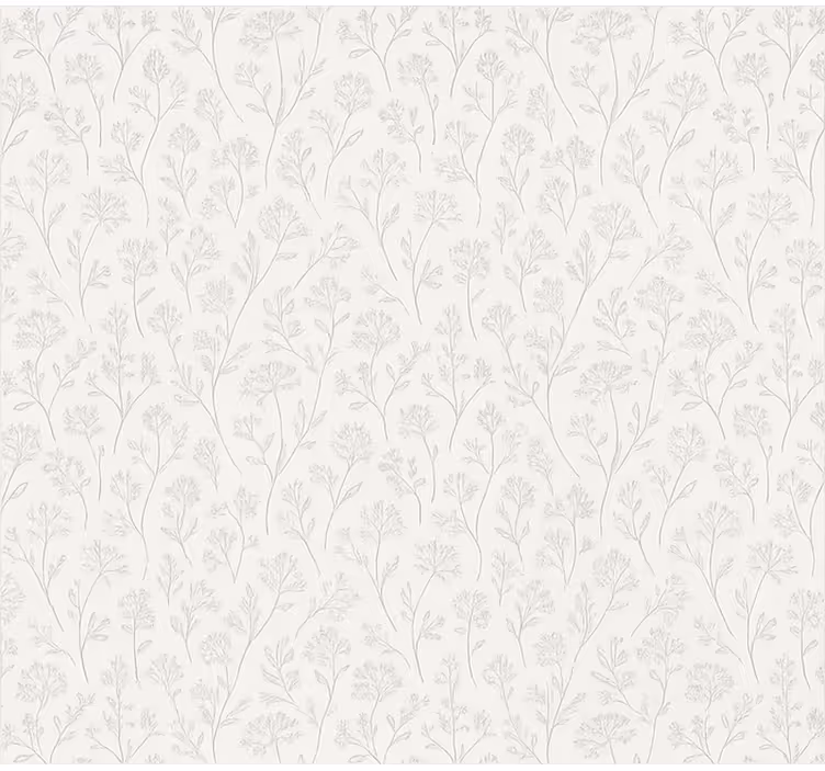 Tynn grå blomsterkunst rullegardin spisestue - Tenstickers