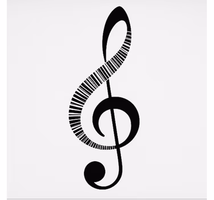 Musikknote rullegardin ungdom - Tenstickers