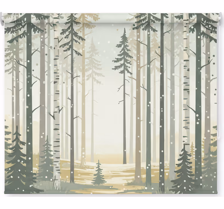 Rullegardin nordisk beroligende skandinavisk skog - Tenstickers