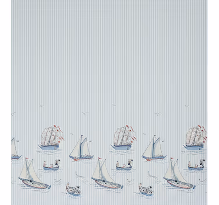 Rullegardin nordisk havblå seilskip - Tenstickers