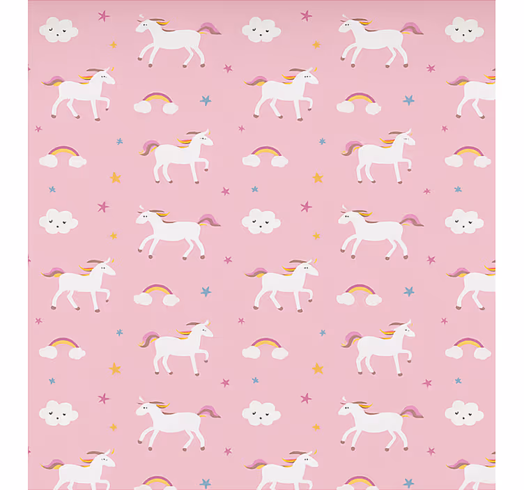 Rullegardin nordisk rosa dansende enhjørninger - Tenstickers