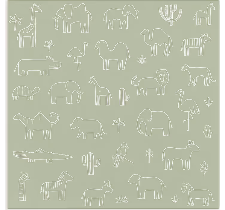 Rullegardin nordisk jungledyr kontur - Tenstickers