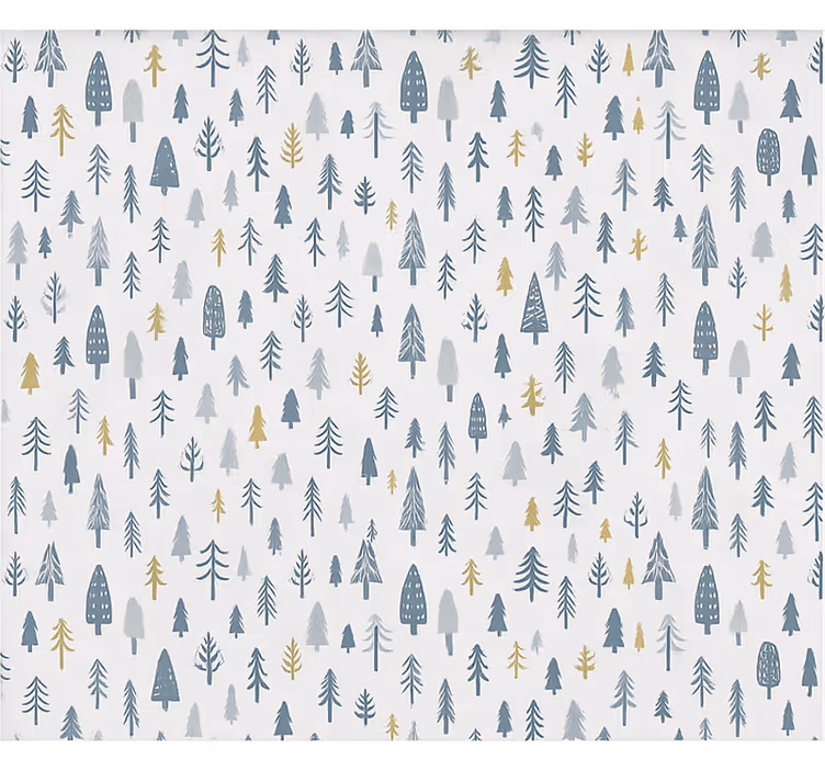 Rullegardin nordisk vinter skogscene - Tenstickers