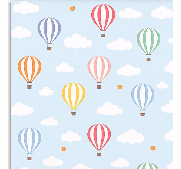 Rullegardin nordisk pastellfarget ballongtur - Tenstickers