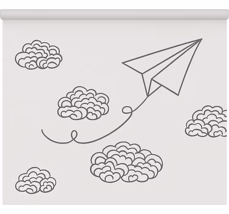 Rullegardin nordisk papirfly minimalistisk - Tenstickers