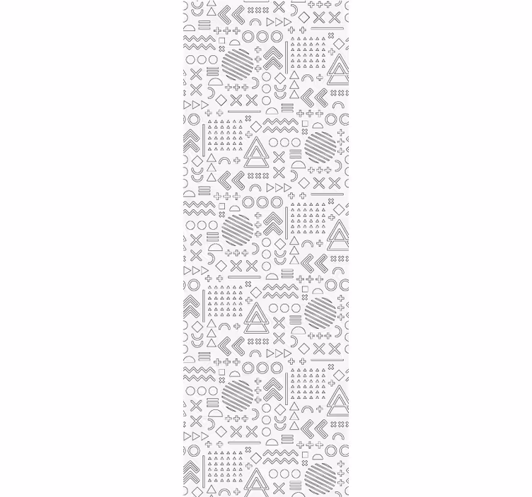 Rullegardin hjemmekontor geometriske skisser mønster - Tenstickers