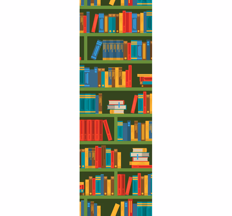 Rullegardin hjemmekontor vintage grønn bibliotek - Tenstickers