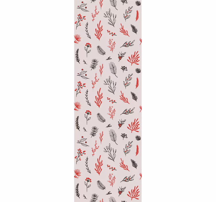 Rullegardin kjøkken med rosa botaniske motiver - Tenstickers