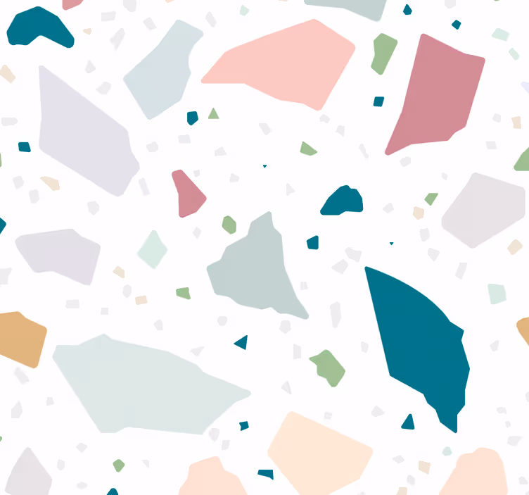 Rullegardin kjøkken fargerik geometrisk terrazzo - Tenstickers