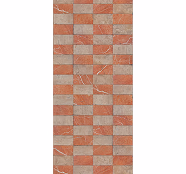Rullegardin kjøkken geometriske beige fliser - Tenstickers
