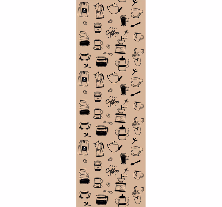 Rullegardin kjøkken kaffemotiv - Tenstickers
