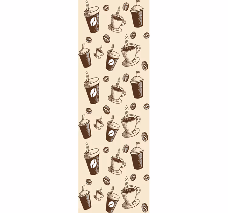 Rullegardin kjøkken kaffemotiv design - Tenstickers