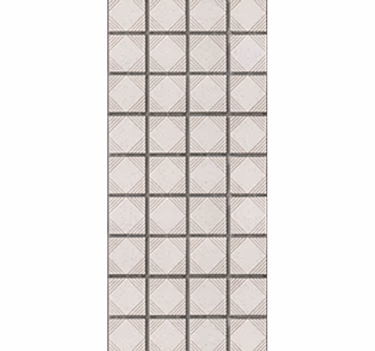 Rullegardin kjøkken hvite minimalistiske fliser - Tenstickers
