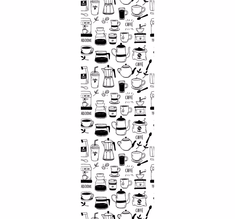 Kaffetid rullegardin kjøkken - Tenstickers