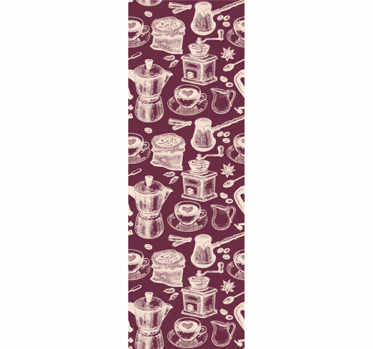 Rullegardin kjøkken kaffemønster design - Tenstickers