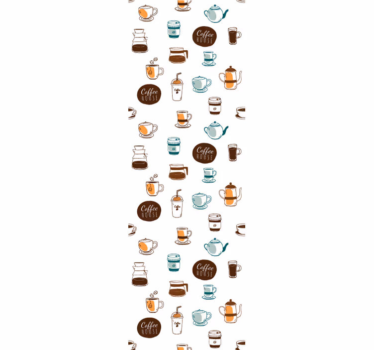 Rullegardin kjøkken kaffehus mønster - Tenstickers
