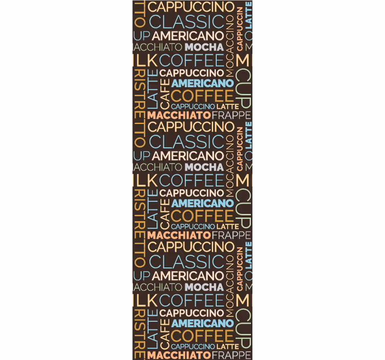 Rullegardin kjøkken kaffetekstmønster - Tenstickers
