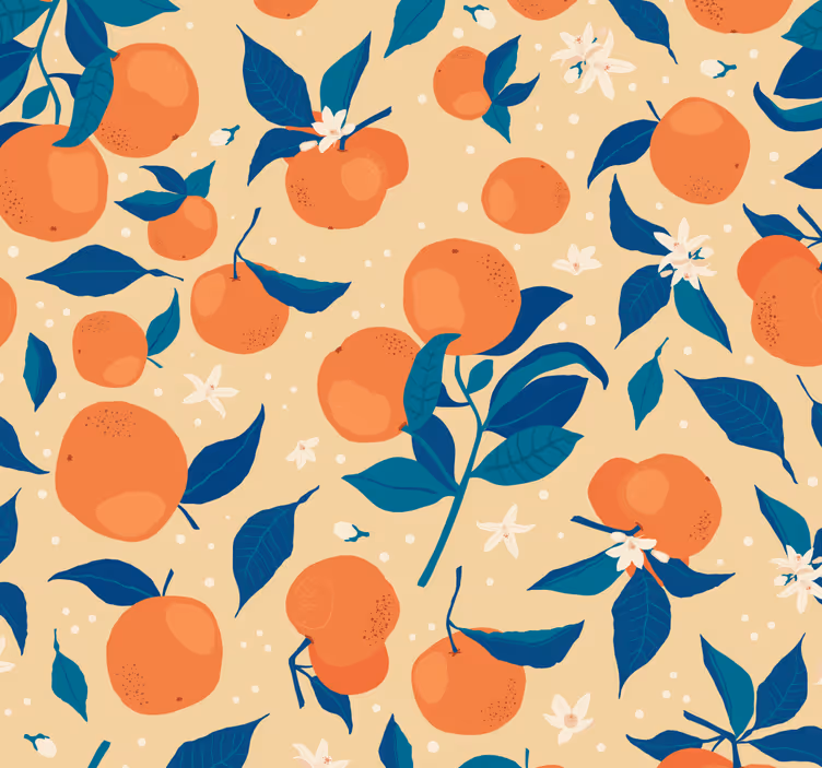 Rullegardin kjøkken sett med appelsiner - Tenstickers
