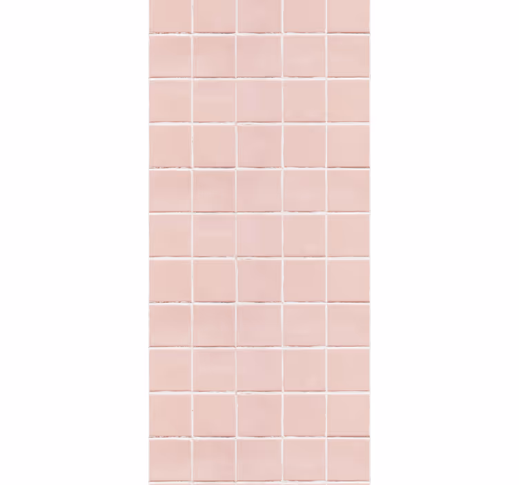 Rullegardin kjøkken enkle blush rosa fliser - Tenstickers