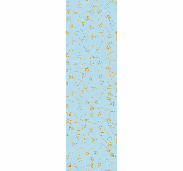 Rullegardin spisestue blå nordiske planter - Tenstickers