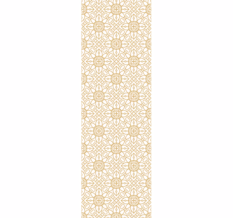 Rullegardin spisestue moderne hvit blomsterdesign - Tenstickers
