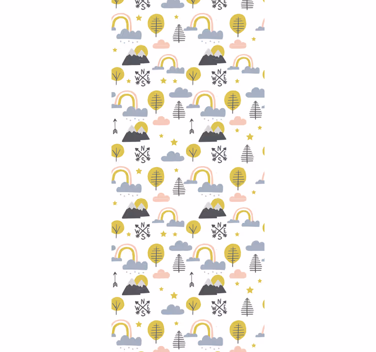 Rullegardin barn leken naturscene - Tenstickers