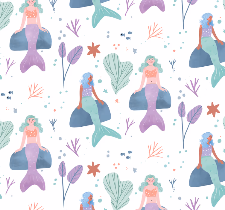 Rullegardin barn havfrue fantasi - Tenstickers