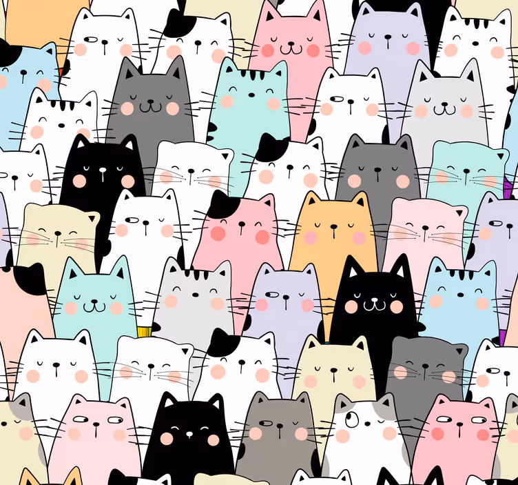 Rullegardin barn katter - Tenstickers