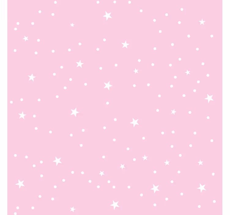 Rullegardin barn hvite stjerner på rosa bakgrunn - Tenstickers