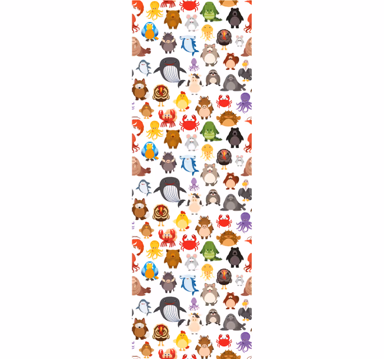 Rullegardin barn ville dyr i farger - Tenstickers