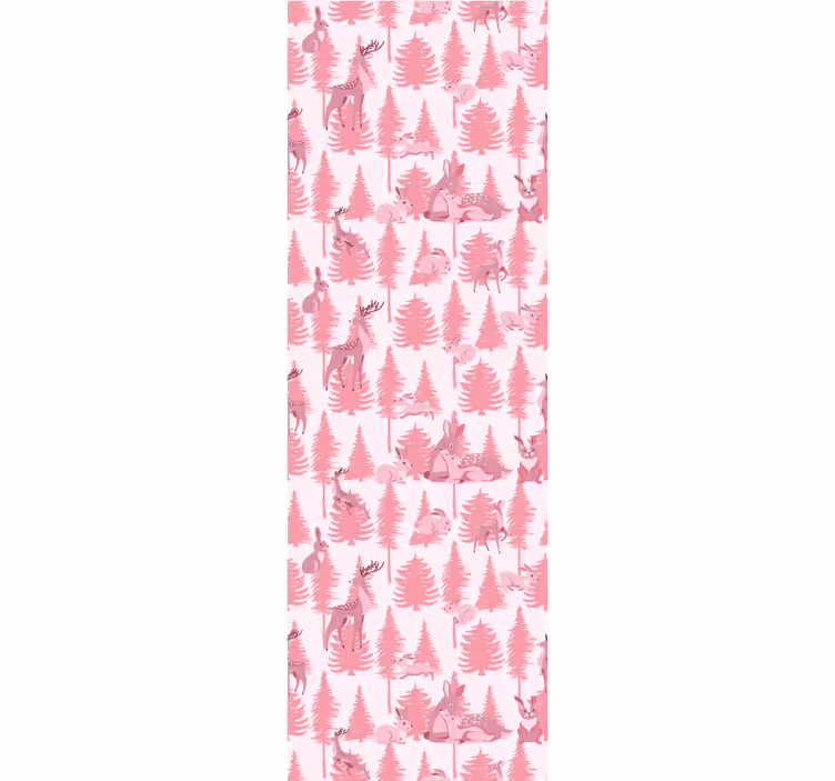 Rullegardin barn vakre rosa reinsdyr - Tenstickers