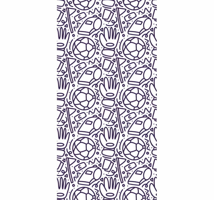 Rullegardin barn sport doodle design - Tenstickers