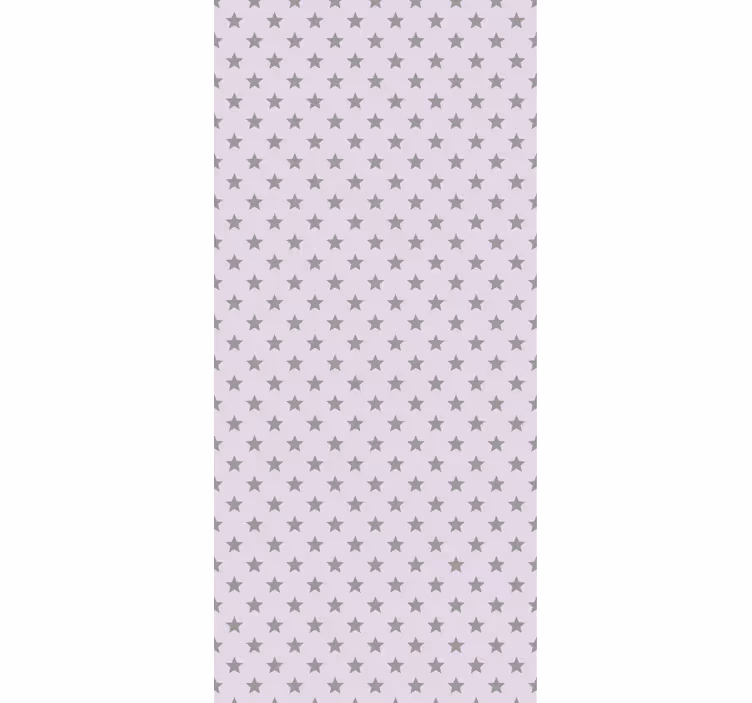 Rullegardin barn grå stjerner rosa bakgrunn - Tenstickers