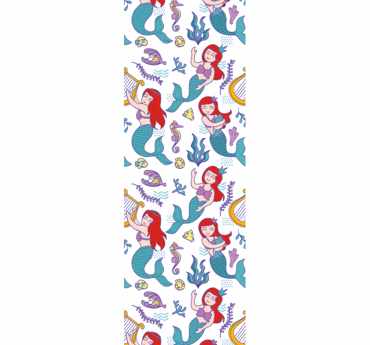 Rullegardin barn med smilende ariel havfrue - Tenstickers